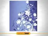 دوربری تصویر گل و پروانه با زمینه آبی تیره