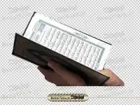 عکس قرآن باز در دست