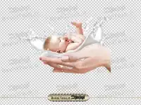 تصویر دوربری نوزاد در دست