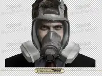فایل png مرد با ماسک شیمیایی