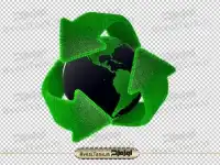 عکس بدون زمینه کره زمین با المان بازیافت