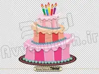 تصویر png کیک تولد