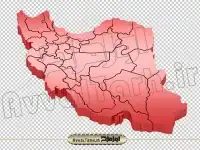 طرح سه بعدی نقشه ایران