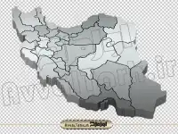 دوربری تصویر سیاه و سفید نقشه ایران