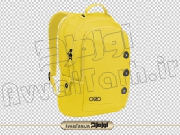 فایل تصویر دوربری شده کیف زرد برای مدرسه