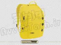 فایل تصویر دوربری شده کیف زرد برای مدرسه