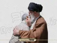 عکس سردار سلیمانی در آغوش رهبری