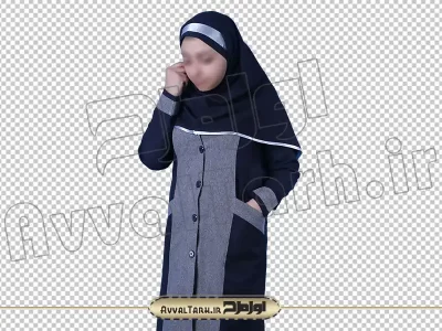 فایل لایه باز دختر دبیرستانی با فرم مدرسه