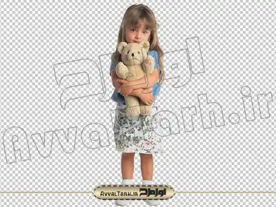 تصویر دختر با عروسک خرس