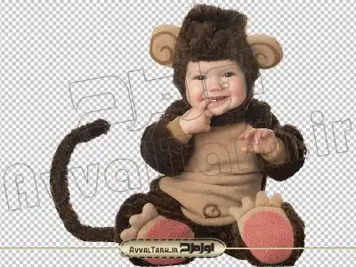 فایل دوربری کودک با لباس میمون