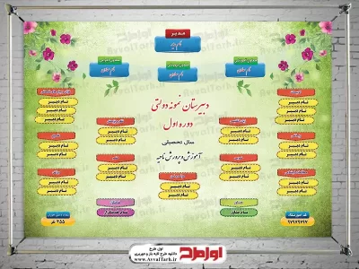 دانلود طرح چارت سازمانی دبیرستان