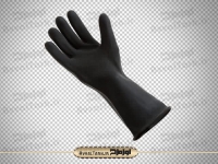 دوربری دستکش پلاستیکی سیاه