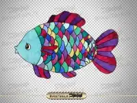 فایل png ماهی رنگی