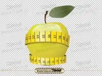 دوربری سیب زرد و متر