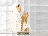 دوربری زن با حجاب در حال دعا کردن