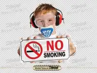 دوربری کودک با علامت سیگار کشیدن ممنوع