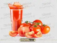 تصویر با کیفیت گوجه و آب گوجه