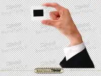 تصویر با کیفیت کارت در دست مردانه