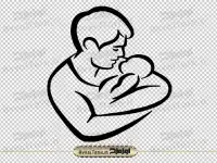 فایل png نوزاد در آغوش پدر
