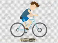 فایل png پسر دوچرخه سوار