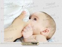 فایل png نوزاد در حال شیر خوردن