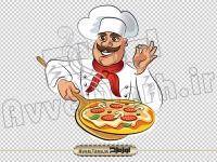 تصویر png سرآشپز و پیتزا