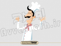 تصویر با کیفیت سرآشپز کارتونی