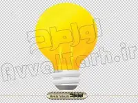 تصویر دوربری شده لامپ حبابی زرد