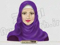 تصویر چهره خانم حجاب دار