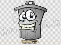 دوربری سطل زباله کارتونی