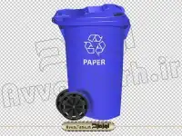 تصویر سطل زباله های بزرگ بازیافتی