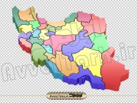 دوربری نقشه رنگی ایران