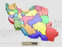 دوربری نقشه رنگی ایران