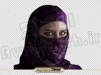 تصویر png چهره پوشیده خانم با روسری