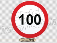 تصویر دوربری تابلو حداکثر سرعت مجاز در رانندگی