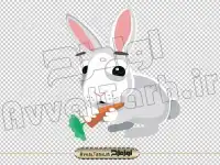 دانلود فایل دوربری png تصویر خرگوش کارتونی