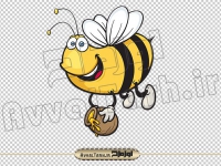 دانلود فایل دوربری png تصویر کاریکاتوری زنبور