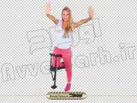 دانلود فایل png تصویر دوربری شده زن با پای مصنوعی