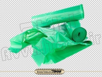 فایل png دوربری پلاستیک زباله رولی سبز