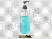 فایل png تصویر دوربری شده مایع ضد عفونی آبی