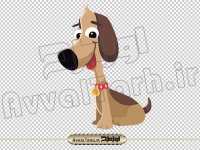 دانلود فایل دوربری شده تصویر سگ کارتونی