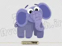 دانلود فایل وکتور تصویر کارتونی بچه فیل