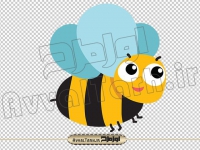 فایل vector عکس کارتونی زنبور