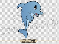 دانلود vector تصویر کارتونی دلفین