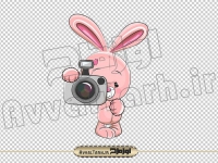 دانلود دوربری خرگوش عروسکی و دوربین عکاسی