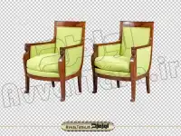 فایل تصویر دوربری شده دو عدد صندلی چوبی