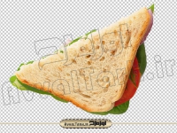 دانلود تصویر دوربری شده ساندویچ نان مثلثی