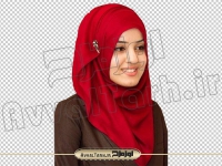 تصویر png دوربری خانم محجبه با روسری عربی