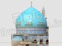 تصویر دوربری شده گنبد مسجد گوهر شاد مشهد