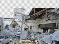 دوربری تصویر png خرابی خانه در زلزله